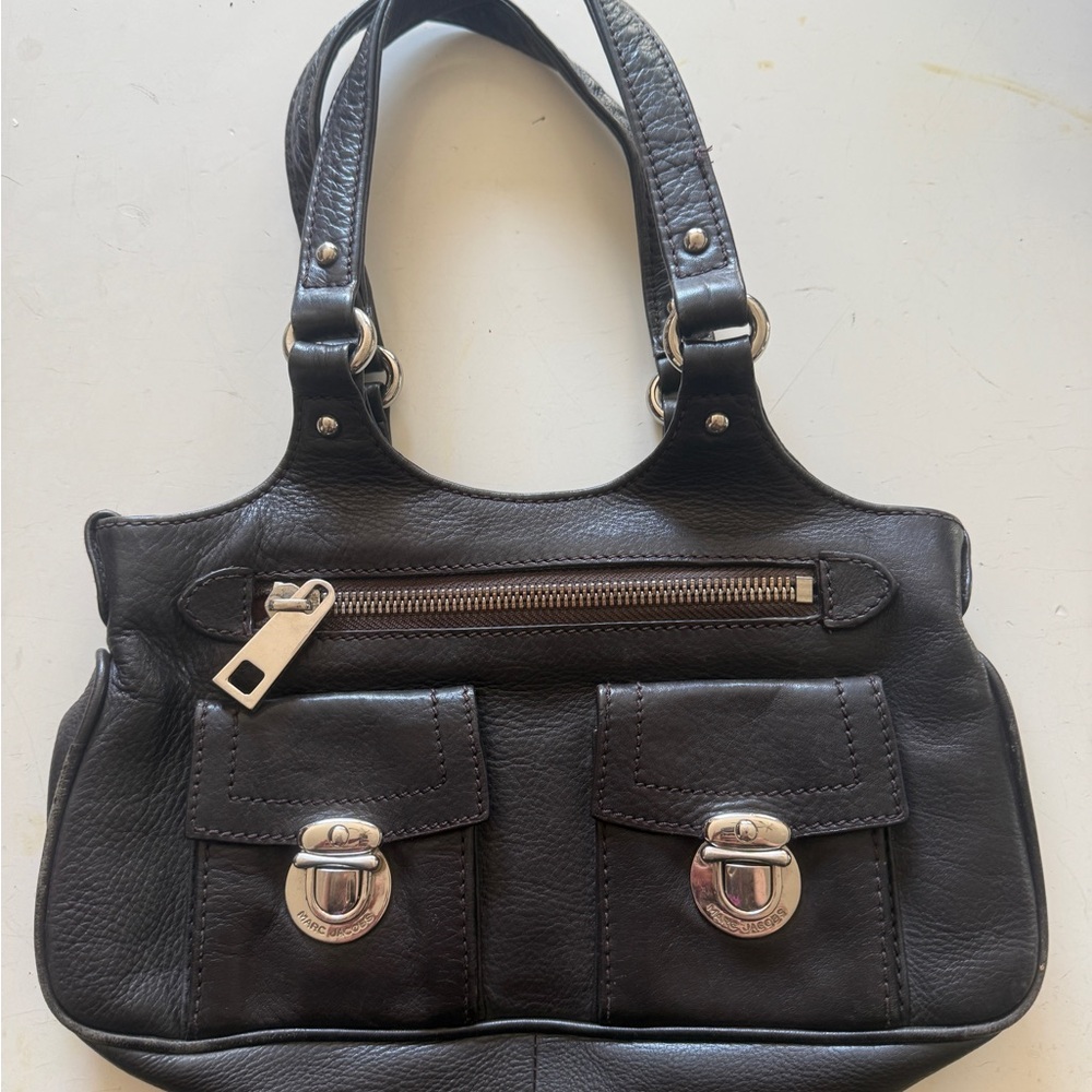 Vintage Y2K Marc Jacobs Brown Leather Mini Tote Bag